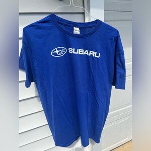 blue subaru logo t shirt